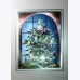 Stunning Art Foil 3D Xmas New Year's Cards "Fairies Decorating Christmas Tree" 